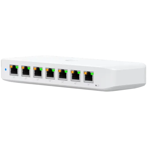 Switch Gigabit administrabil Ubiquiti UniFi, 8 porturi, PoE, White
