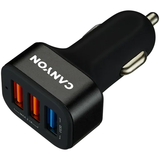 CANYON Автомобильный адаптер C-07 3*USB Тип A