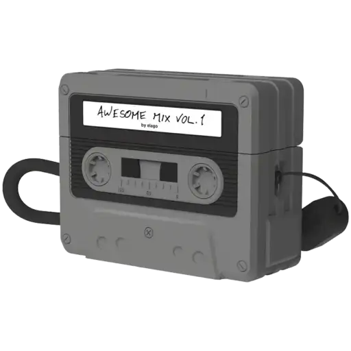 ELAGO Чохол Cassette Tape Case Чорний для AirPods Pro (Gen2)
