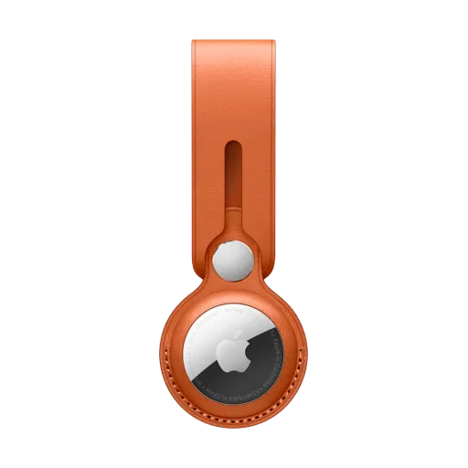 AirTag Leather Loop - Saddle Brown