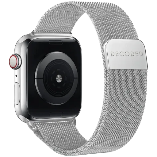DECODED Stainless Steel Traction Strap for Apple Watch 38/40/41 mm, Silver