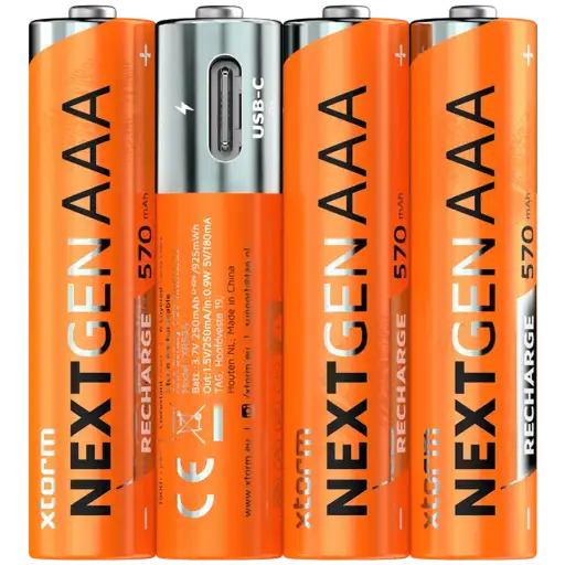 Baterii reîncărcabile AAA Xtorm cu USB-C, 4 buc.