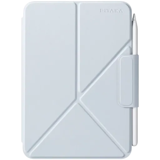 PITAKA Folio Case MagEZ Folio 2  Light Blue for iPad mini (A17 Pro)/Apple Pencil/mini (6th generation)