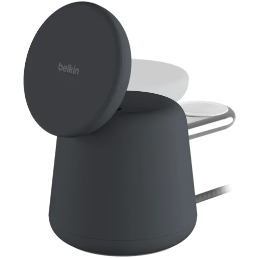 BELKIN BoostCharge Pro 2-in-1 Wireless Charger to USB Type C, 15 W, Charcoal