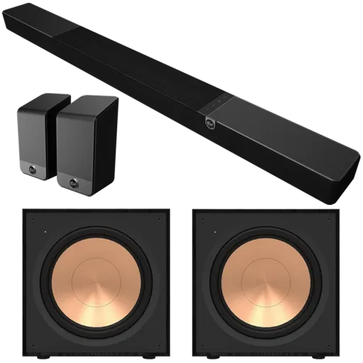 KLIPSCH үйдегі аудио жүйесі Қара