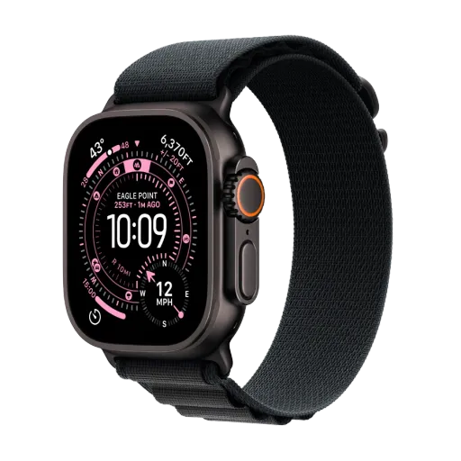 Apple Watch Ultra 3,  Black Alpine Loop, Large, 49millimetr, Black