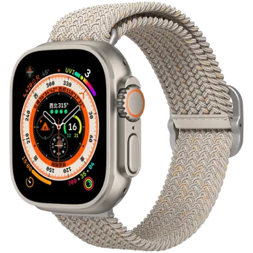 RHINOSHIELD Braided Strap Бауды ұзарту үшін Apple Watch 42/44/45/49 mm, Warm Sand