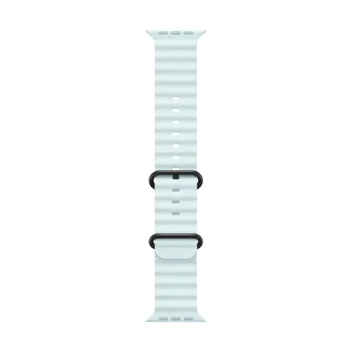 Apple 49mm Ocean Band - Black Titanium Finish Band Extension Ocean Band - Black Titanium Finish Ice Blue за Apple Watch 44 mmApple Watch 45 mmApple Watch 46 mmApple Watch 49 mm 44/45/46/49 mm