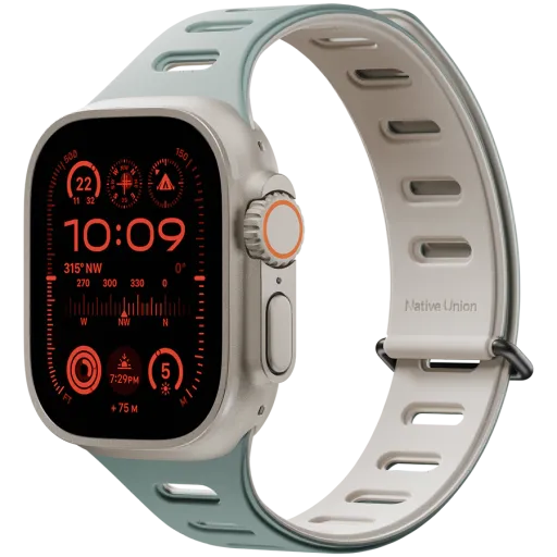 NATIVE UNION Active Watch Band 42/44/45/49mm Band Extension Active Watch Band Green/Sandstone за Apple Watch 42 mmApple Watch 44 mmApple Watch 45 mmApple Watch 49 mm 42/44/45/49 mm