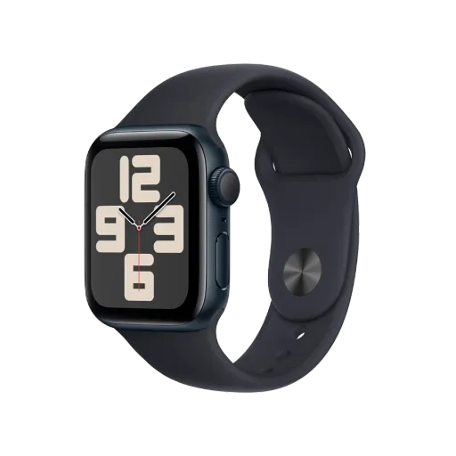 Apple Watch SE GPS Gen.2 (2023), Спортивный ремешок цвета «тёмная ночь», S/M, 40мм, Тёмная ночь