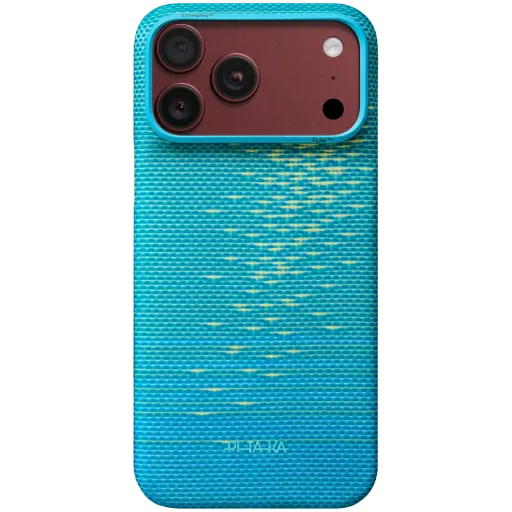 Чехол PITAKA Glints of Gold с MagSafe для iPhone 18 Pro Max, Lucid Blue
