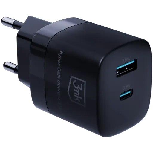 3MK Սնուցման փոխարկիչ 2*USB/USB-C, 33 Վտ