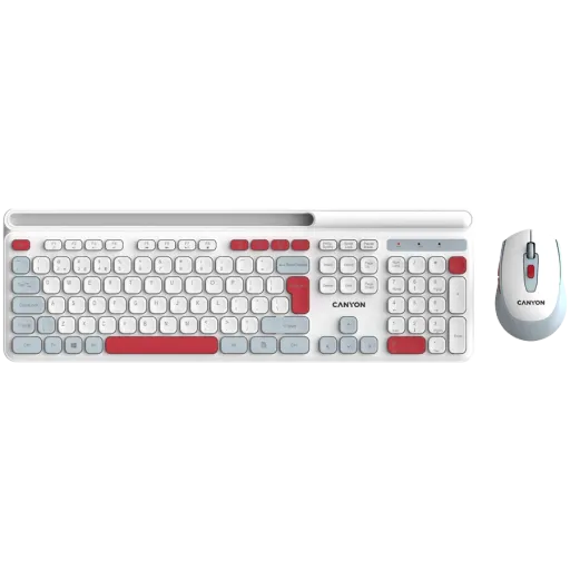CANYON HSET-W5 Клавиатура, Белый