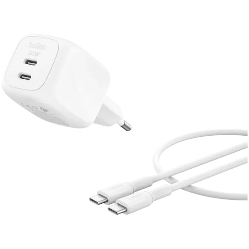 Power adapter BELKIN USB-C, 50 W, White