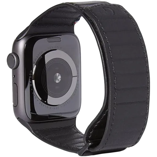 DECODED LEATHER MAGNETIC TRACTION Strap for Apple Watch 38/40 mm, Black