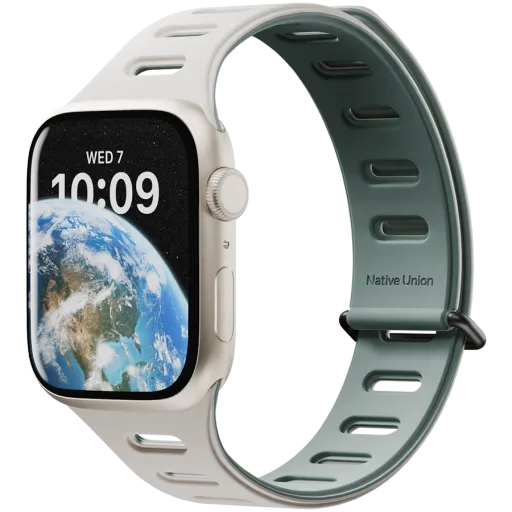 Kəmər NATIVE UNION Active Apple Watch üçün, 38/40/41 mm, Green/Sandstone