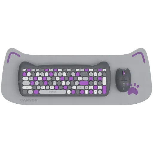 CANYON HSET-W6 Клавиатура, Фиолетовый