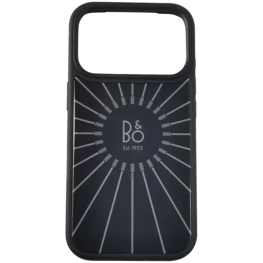 Чехол Bang & Olufsen стеклянная версия с MagSafe для iPhone 17 Pro, Черный антрацит