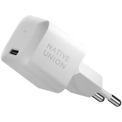 Зарядное устройство NATIVE UNION Fast GaN Charger PD 30W USB-C Port White (FAST-PD30-2-WHT-EU)
