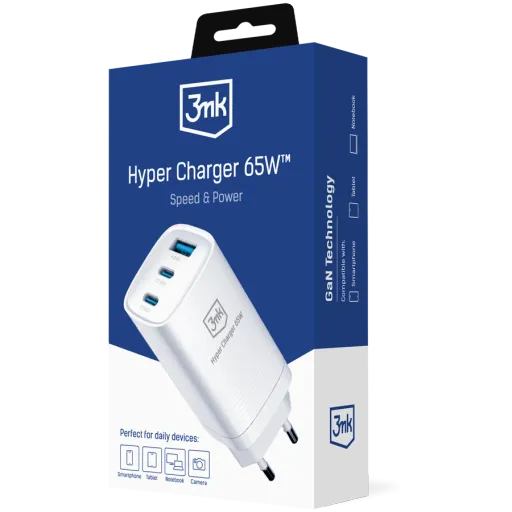 3MK Power Adapter 3*USB/USB-C USB Type-A, 2*USB Type C, 65 W