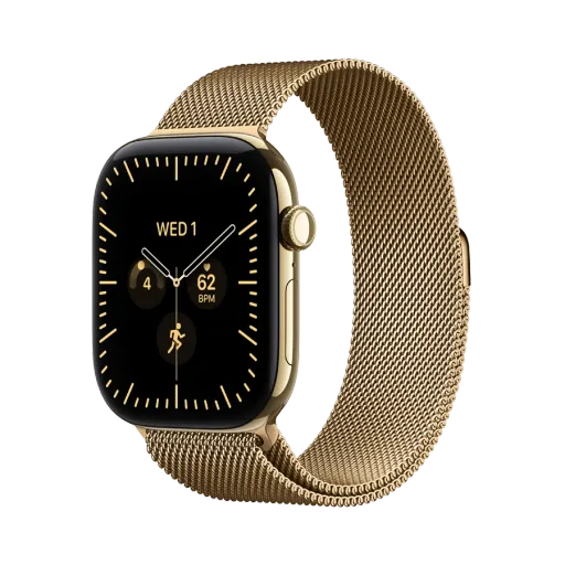Apple Watch Series 12 GPS + Cellular,  Burgundy Sport Band, S/M, 46мм, Radiant Gold