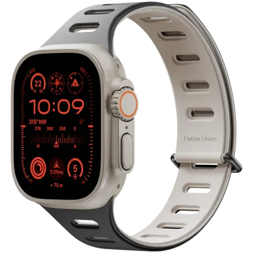 NATIVE UNION Active Watch Band Extension for Apple Watch 42/44/45/49 mm, Black/Sandstone