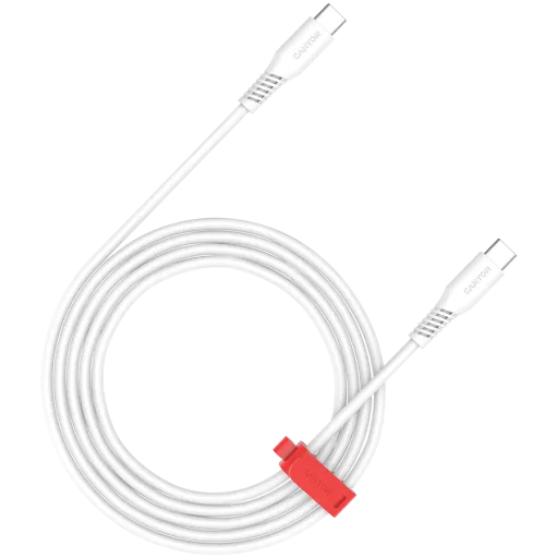 Кабель CANYON CC60SC12 USB-C на USB-, 1.2м, Белый
