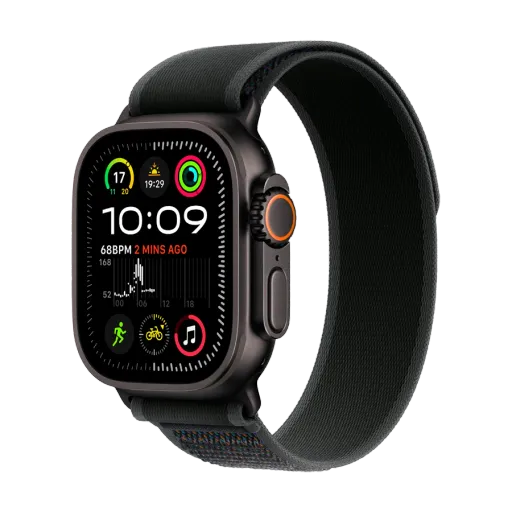 Apple Watch Ultra 2 2024,  Black Trail Loop, M/L, 49mm, Black Titanium