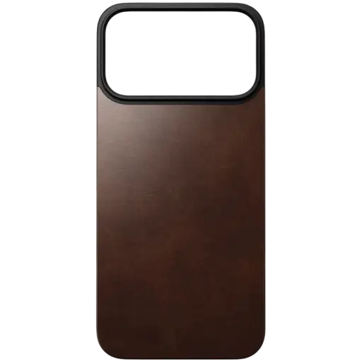NOMAD Чехол Magnetic Leather Back Horween с MagSafe Rustic Brown для iPhone 17 Pro Max
