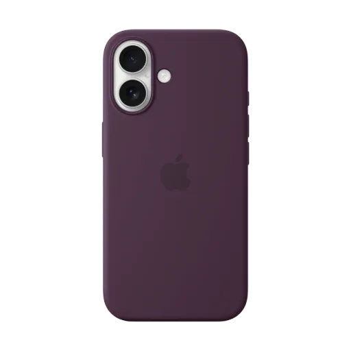 Silicone case Apple with MagSafe for iPhone 16, Plum