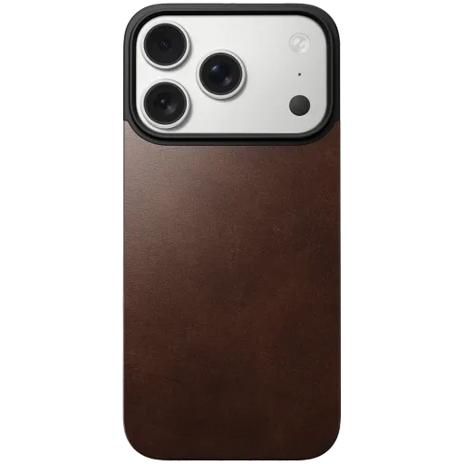NOMAD Case Magnetic Leather Back თან MagSafe Brown for iPhone 17 Pro