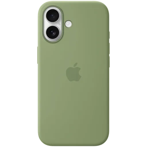 Silikon qoruyucu örtük Apple MagSafe ilə iPhone 17 üçün, Light Moss