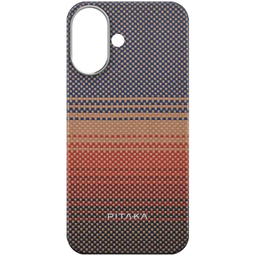 Husă PITAKA Tactile Woven cu MagSafe pentru iPhone 16, Sunset