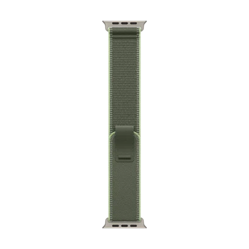 Apple 49mm Trail Loop - M/L Ремінець Trail Loop - Natural Titanium Finish Green/Neon за Apple Watch 44 mmApple Watch 45 mmApple Watch 46 mmApple Watch 49 mm 44/45/46/49 mm