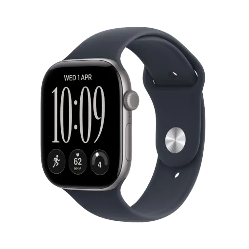 Apple Watch Series 12 GPS, Navy Blue Sport Band, S/M, 46мм, Серый космос