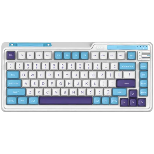 Клавиатура беспроводная KZZI K75 Lite Wireless Keyboard  Blue Sea