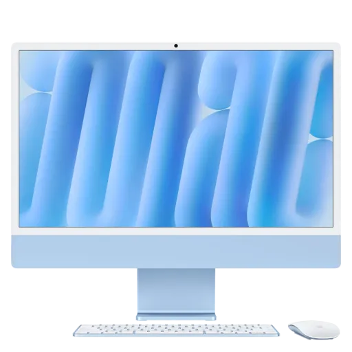 iMac 24" M4, 8C CPU 8C GPU, 16GB 512GB SSD, Blue
