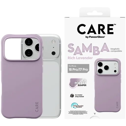 PANZERGLASS Case Samba Case w. MagSafe თან MagSafe Rich Lavender for iPhone 17 Pro/18 Pro