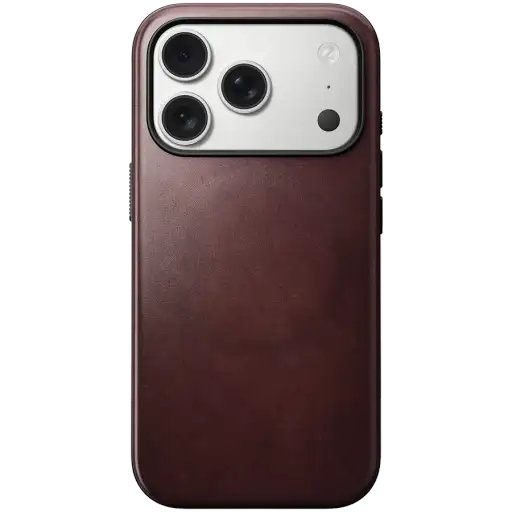 NOMAD Case Modern Horween თან MagSafe Burgundy for iPhone 17 Pro
