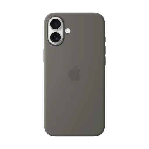 Silikon qoruyucu örtük Apple MagSafe ilə iPhone 16 Plus üçün, Boz