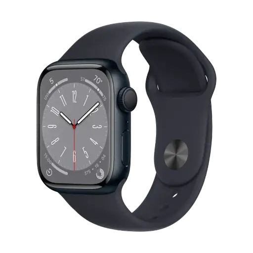 Apple Watch Series 8 GPS,  Midnight Sport Band, 41mm, Midnight