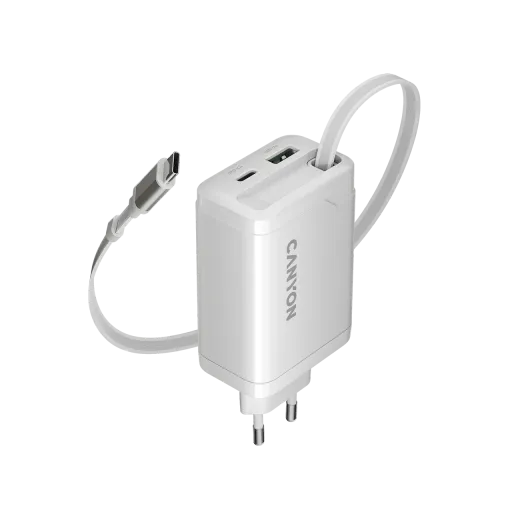 CANYON Power Adapter OnCharge 65RC 3*USB/USB-C USB Type-A, USB Type C, USB Type C, 65 W