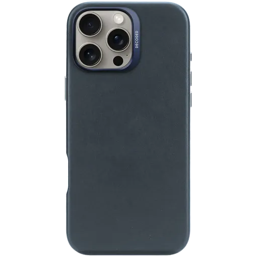 Husă DECODED din piele cu MagSafe pentru iPhone 16 Pro Max, Navy