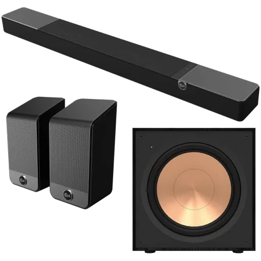 KLIPSCH үйдегі аудио жүйесі Қара