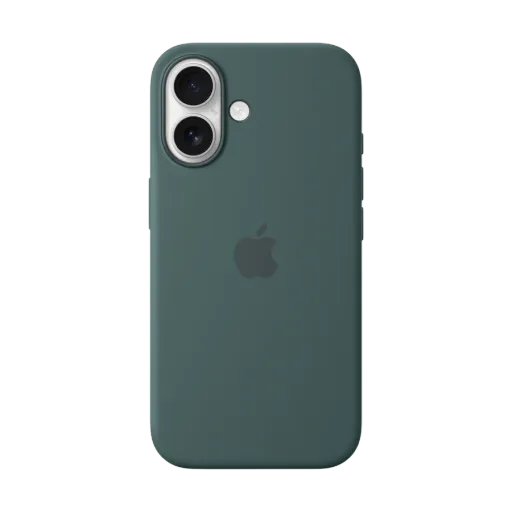 Silicone case Apple with MagSafe for iPhone 16, Lake Green