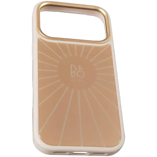 Чехол Bang & Olufsen стеклянная версия с MagSafe для iPhone 17 Pro, Золотистый оттенок