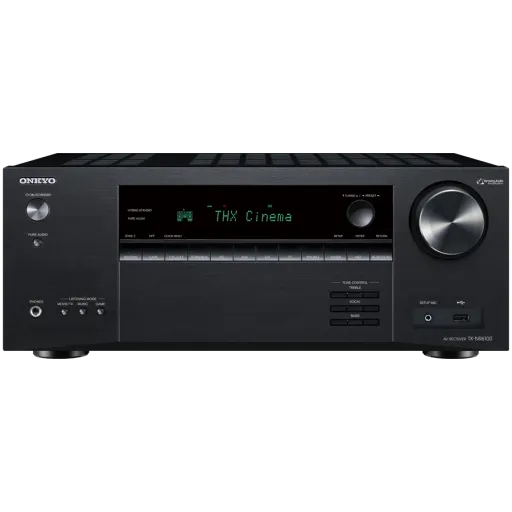 Onkyo TX-NR6100 7.2 арналы AV-ресивер THX Certified, қара