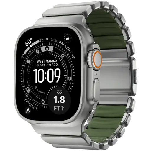Ремешок Nomad Stratos Band Natural Hardware для Apple Watch 46mm/49mm - Forest