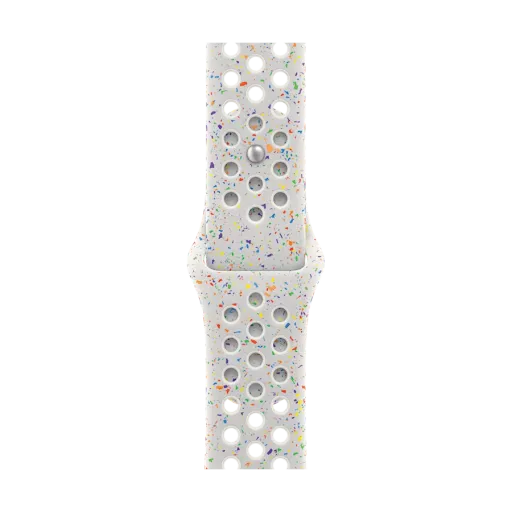 Apple Nike Sport Band Ремешок для Apple Watch 42/44/45/49 mm, Размер M/L, Чистая платина