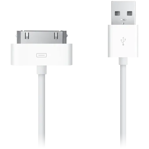 Apple USB to 30-pin Apple Dock Connector, White, 1m